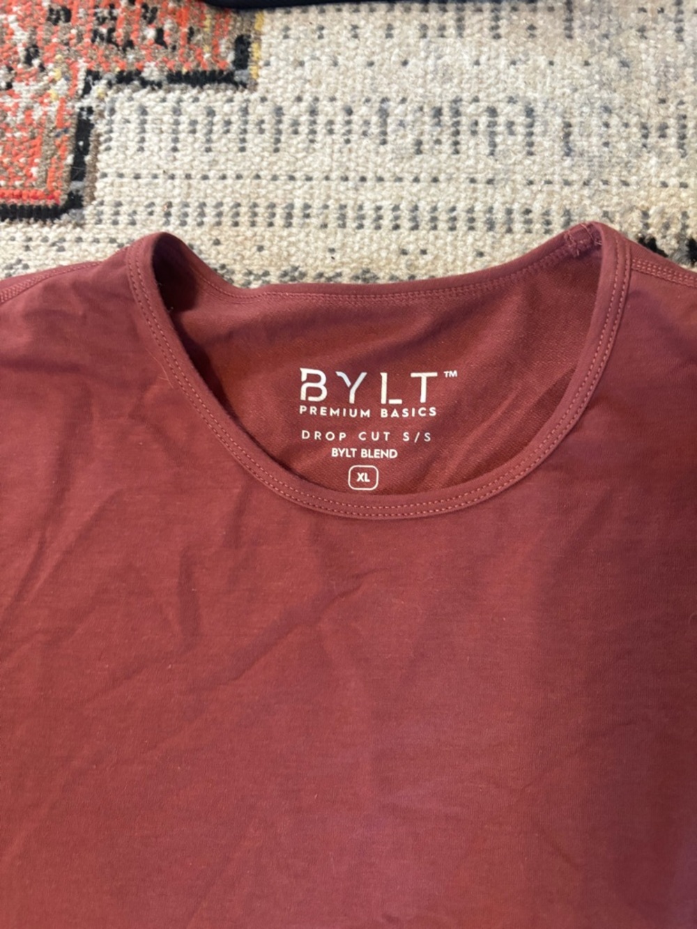 Bylt Tee Shirt Mens Size XL Drop Cut Short Sleeve Bylt Blend Mauve - Picture 4 of 5